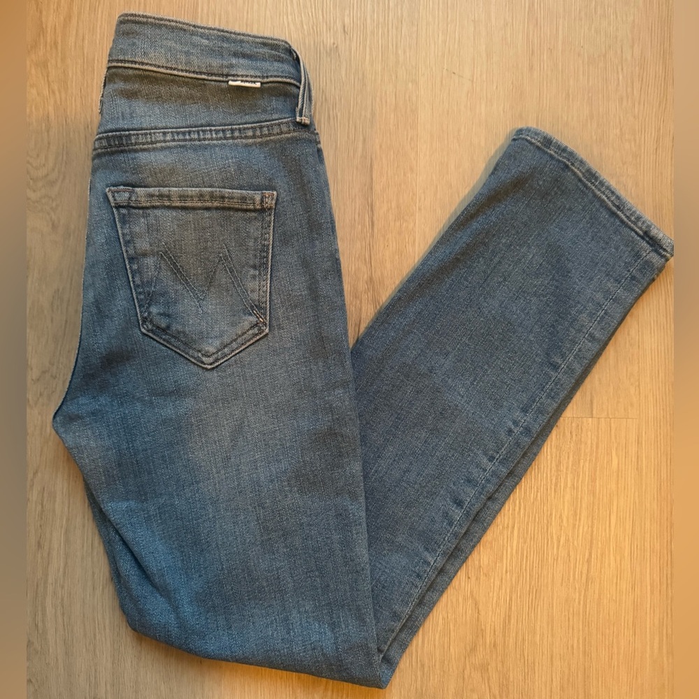 Mother Mid Rise Dazzler Ankle Denim Jeans Camp Expert Wash Size 25